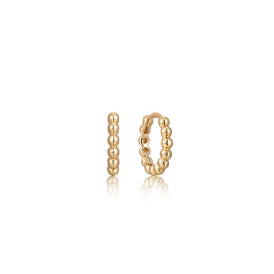 Ania Haie Stainless Steel/Gold Huggie Earrings E045-03G