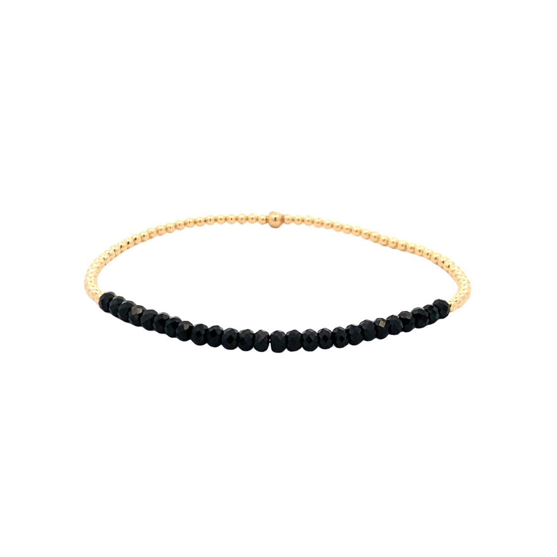 Spinel Stretch Bracelet in Yellow Gold Plating by Karen Lazar