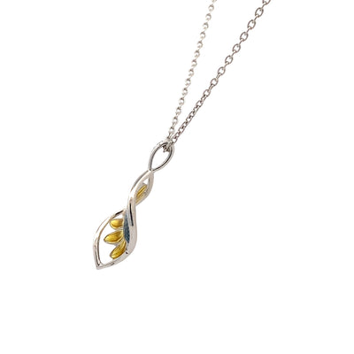 Sunflower Twist Pendant in Sterling Silver by Nicole Barr