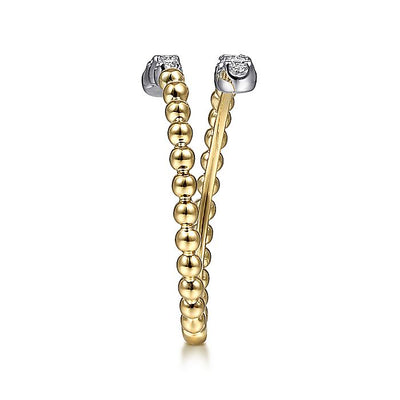 Diamond Bypass Ring in Yellow Gold by Gabriel & Co.