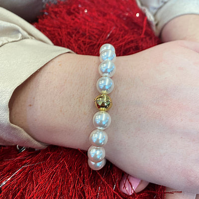 Ti Sento Milano Gold Filled Bead Pearl Bracelets 23013YP