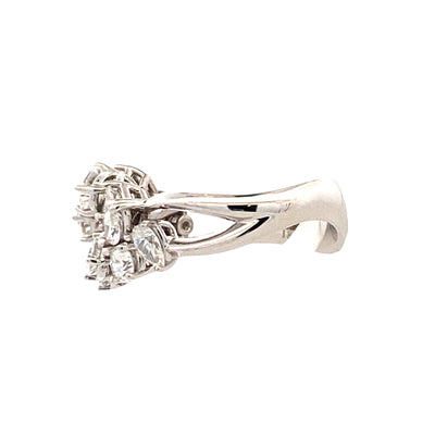 Diamond Cluster Ring in White Gold by Simon G