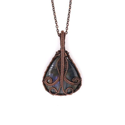 Laboradorite Drop Style Pendant in Copper from Rapt by Beeghly & Co.