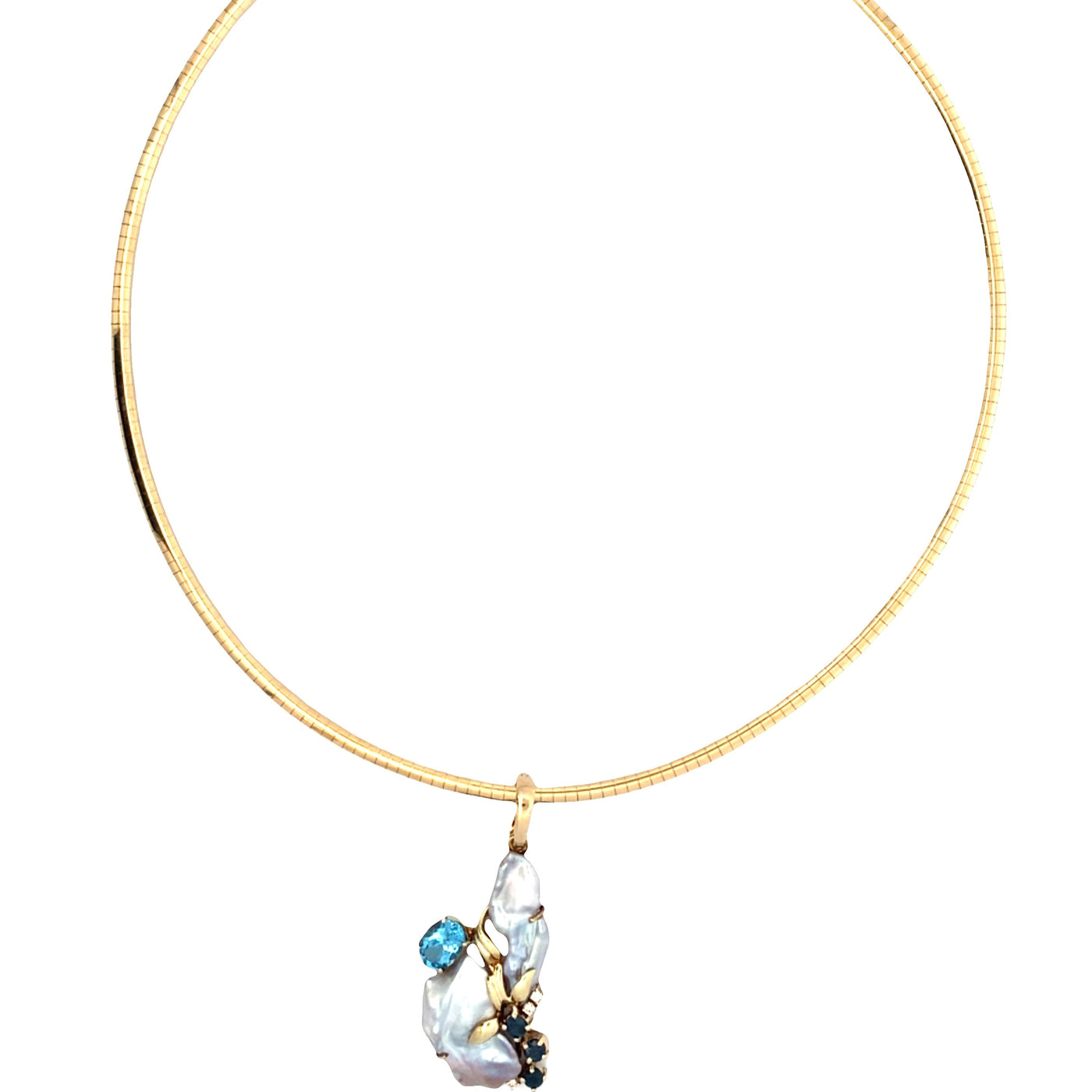 ESTATE Multi Gemstone Enhancer in Yellowo Gold