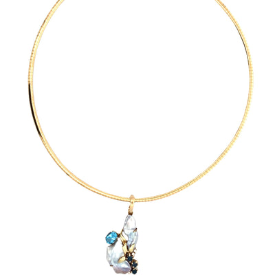 ESTATE Multi Gemstone Enhancer in Yellowo Gold