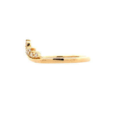 Curved Diamond Band in Yellow Gold by Allison Kaufman
