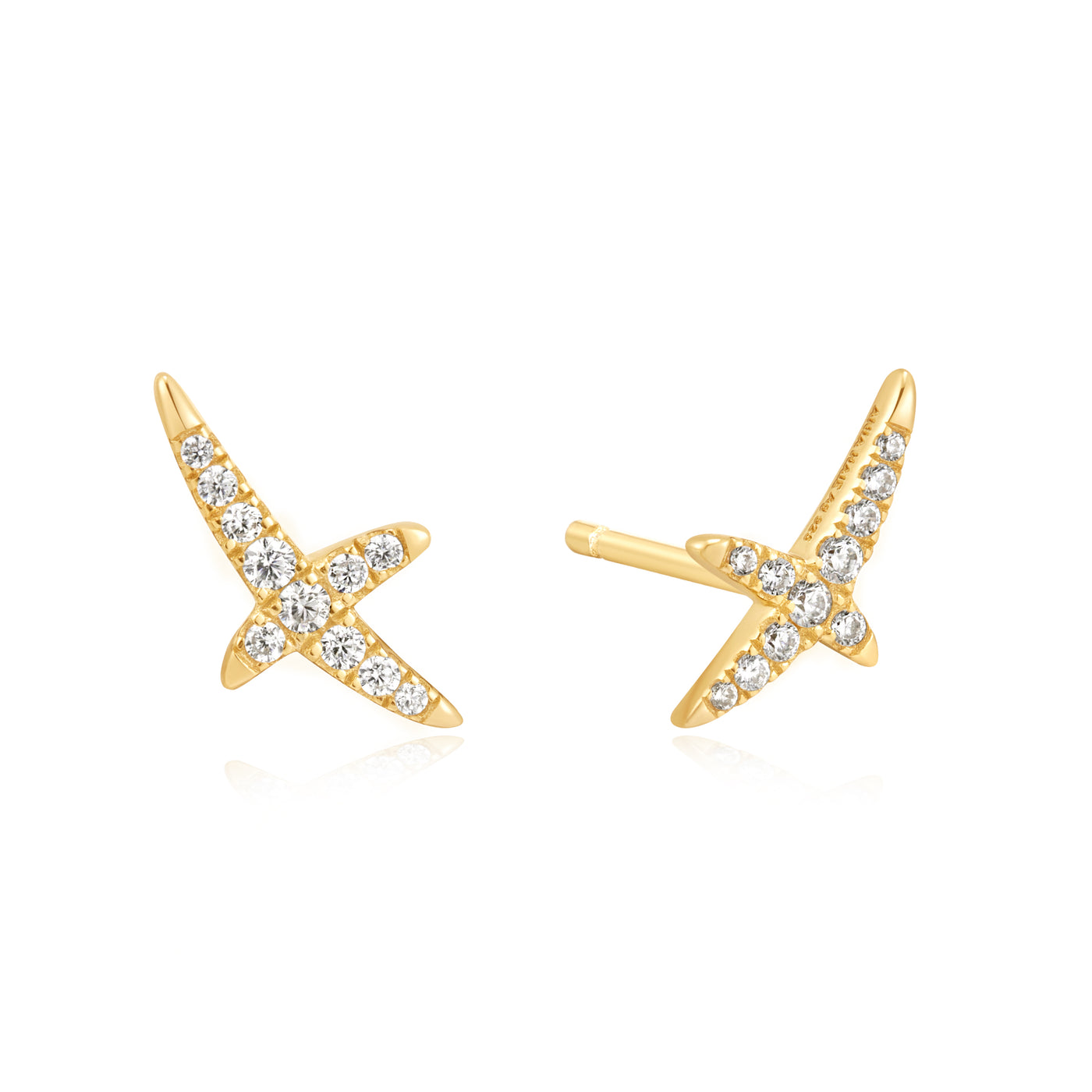 Ania Haie Yellow Gold Stud Earrings E057-02G