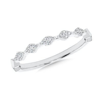 Diamond Stacking Ring in White Gold