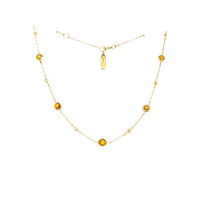 Nano Gem Station Necklace in Sterling Silver with Gold Plating by Ania Haie