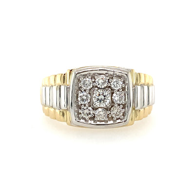 14 Karat Cluster Style Diamond Fashion Ring - Men's 9519:55295:P