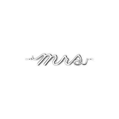 Encircle Permanent Bracelet 'Mrs' Link in Silver by B&C