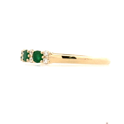 Emerald and Diamond Ring in Yellow Gold
