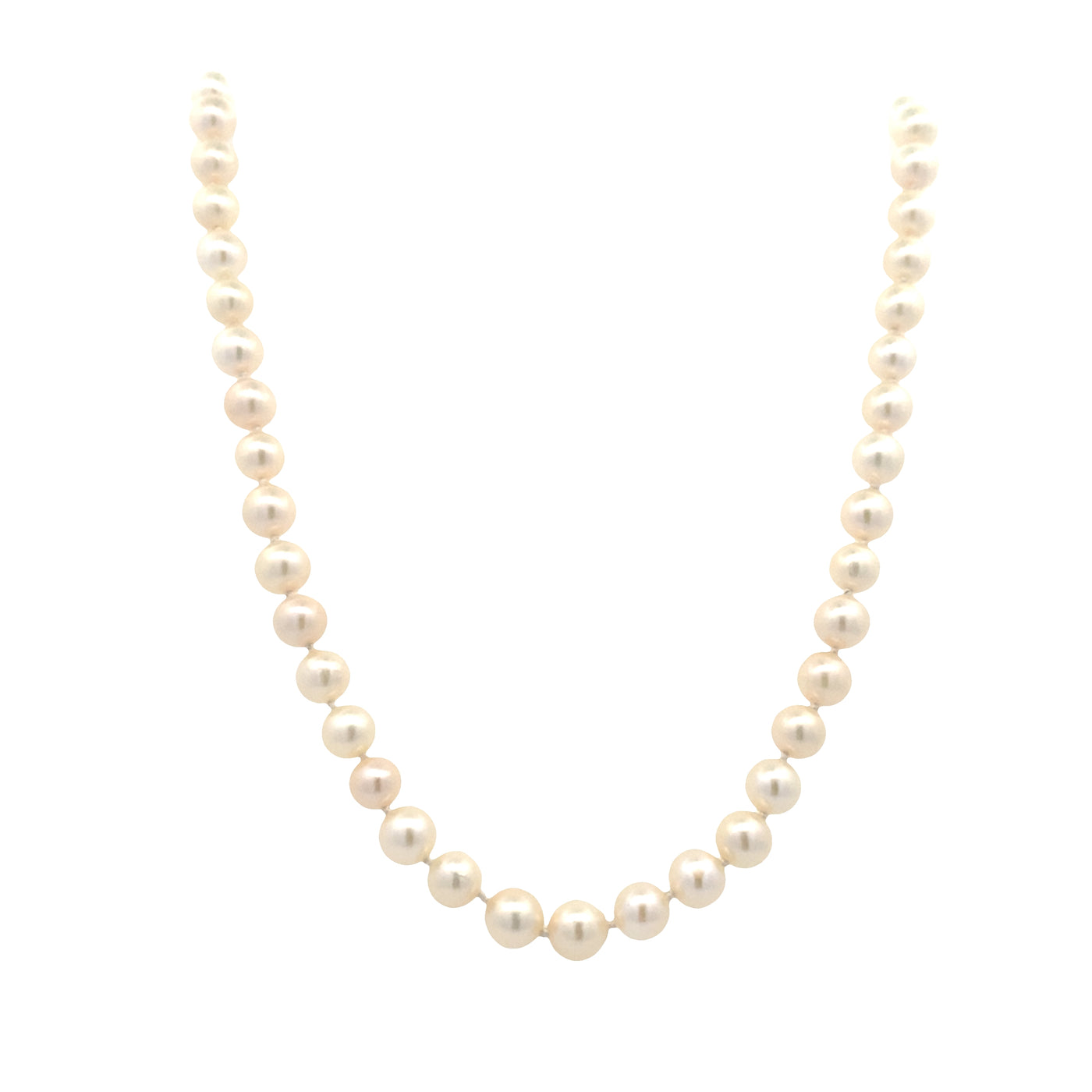 ESTATE 19" Strand Cultured Pearls in Yellow Gold