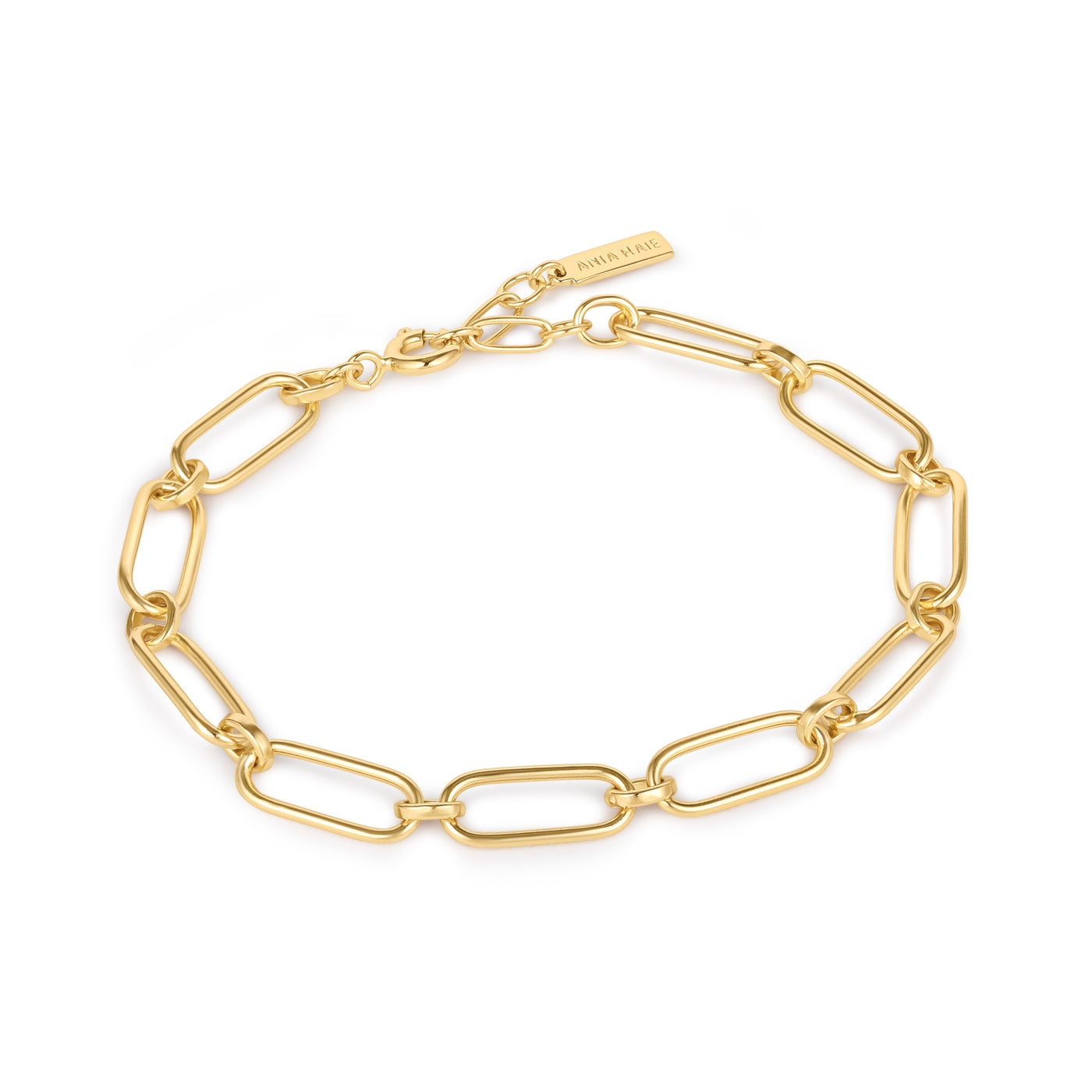 Chubby Chunky Chain Link Bracelet in Yellow GOld by Ania Haie