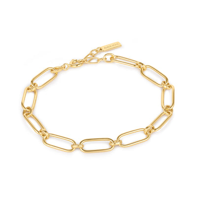 Chubby Chunky Chain Link Bracelet in Yellow GOld by Ania Haie