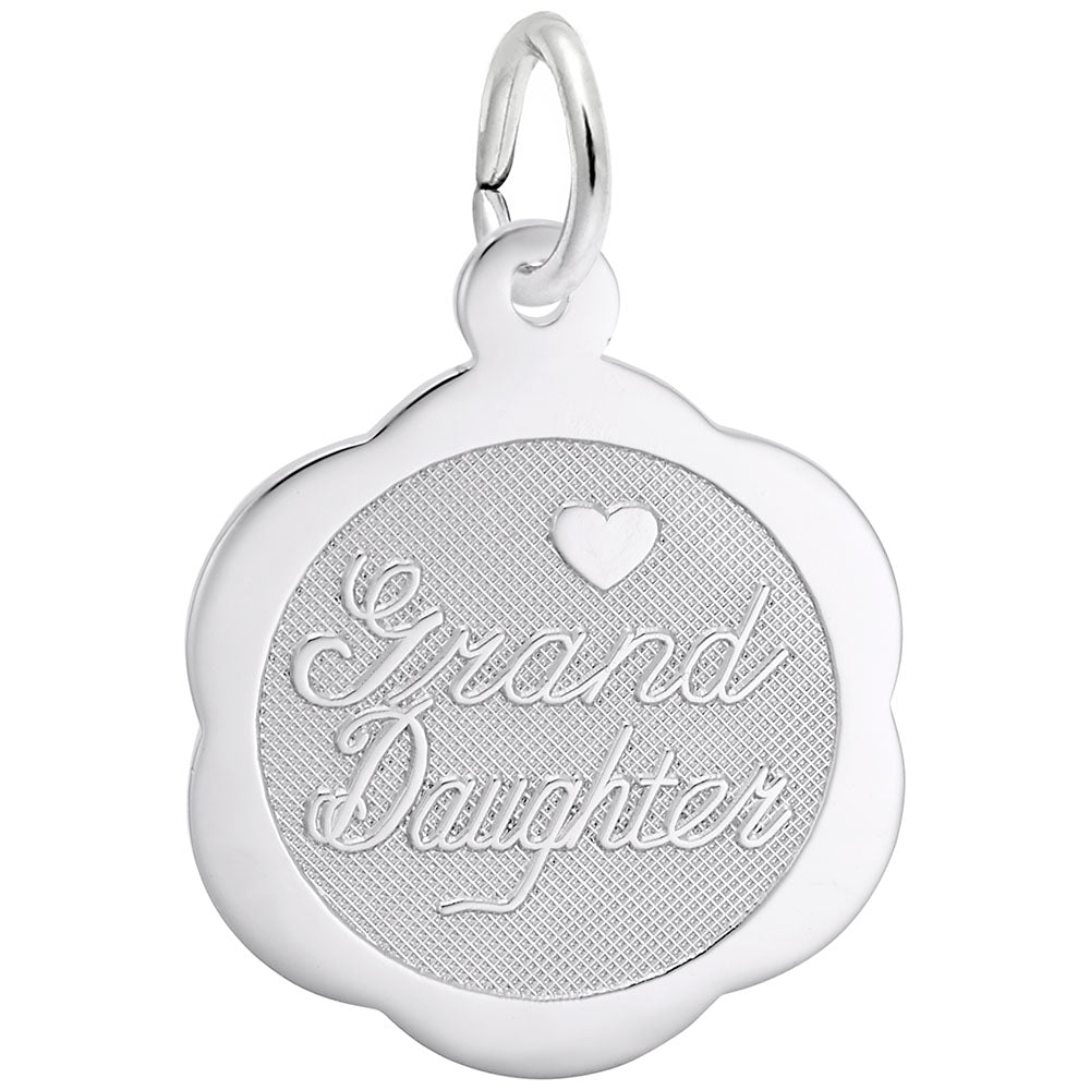Rembrandt Q. C. Sterling Silver  Grandaughter Disc Charm  6499