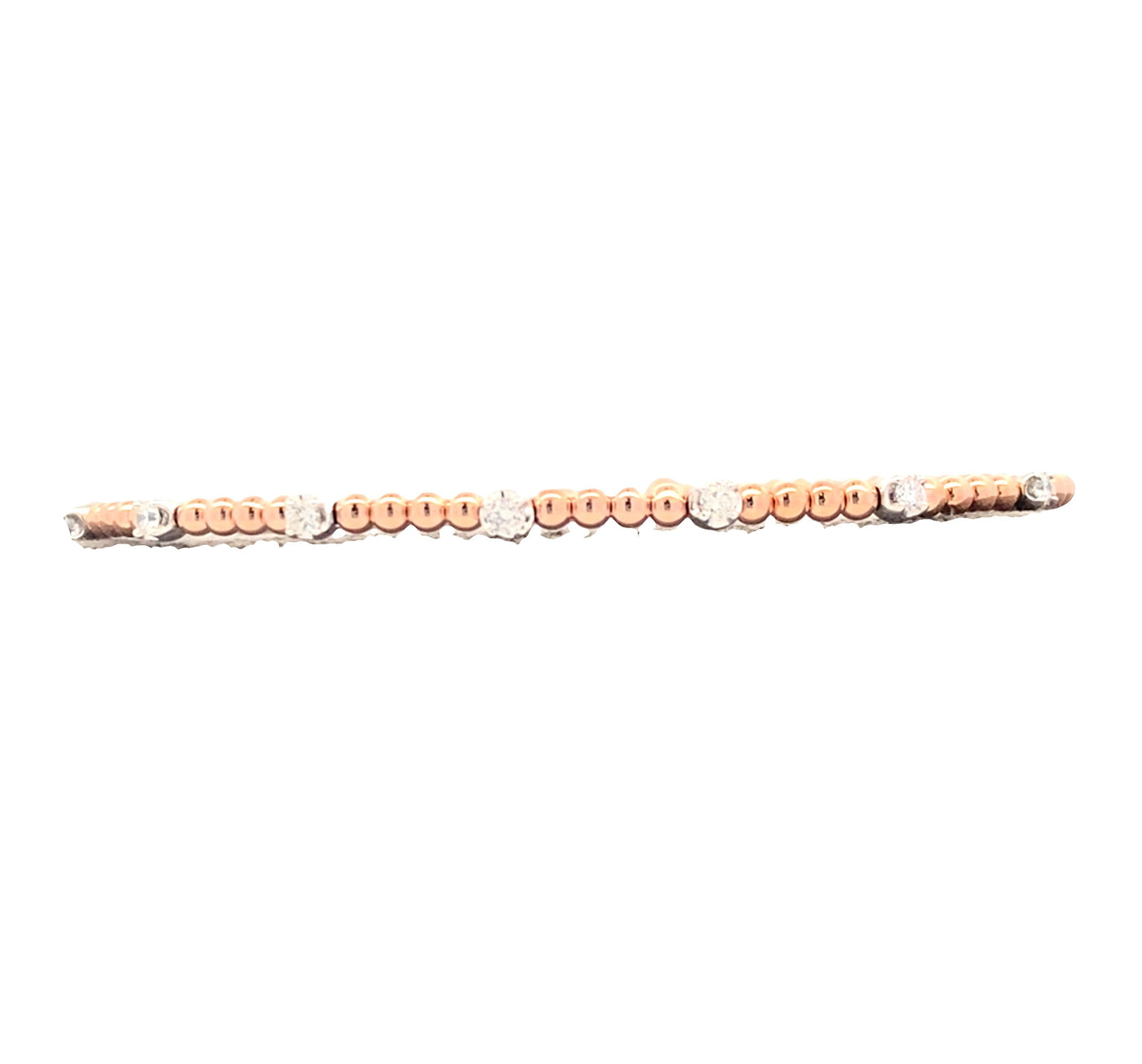 Diamond Station Bujukan Bracelet in Rose Gold by Gabriel & Co.