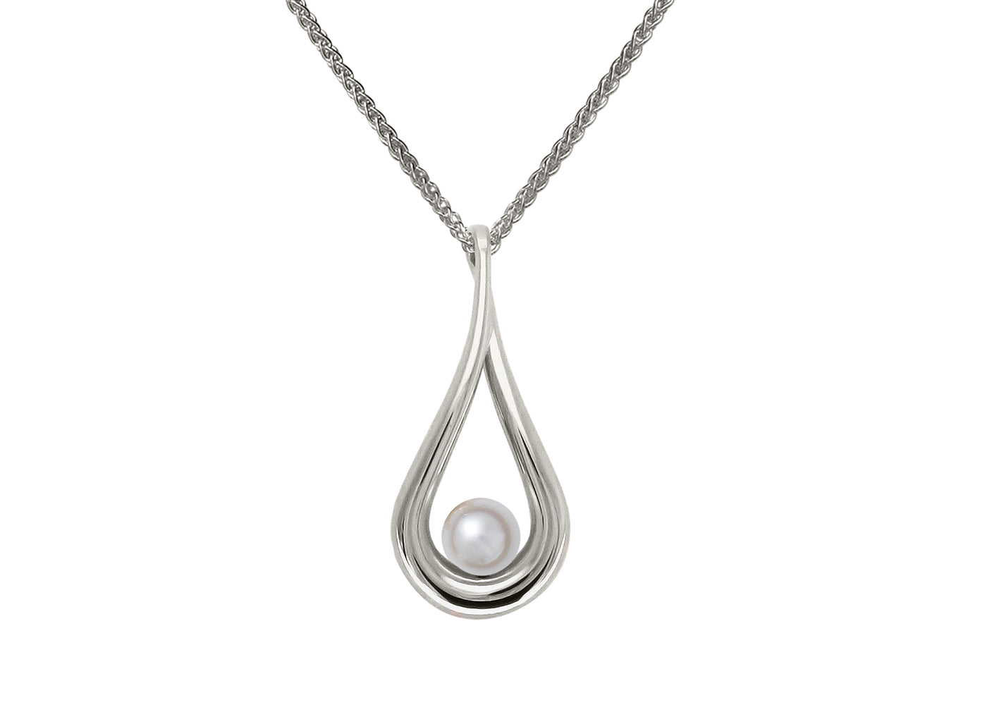 E. L. Designs Silver Drop Style Pearl Pendants PE32512P