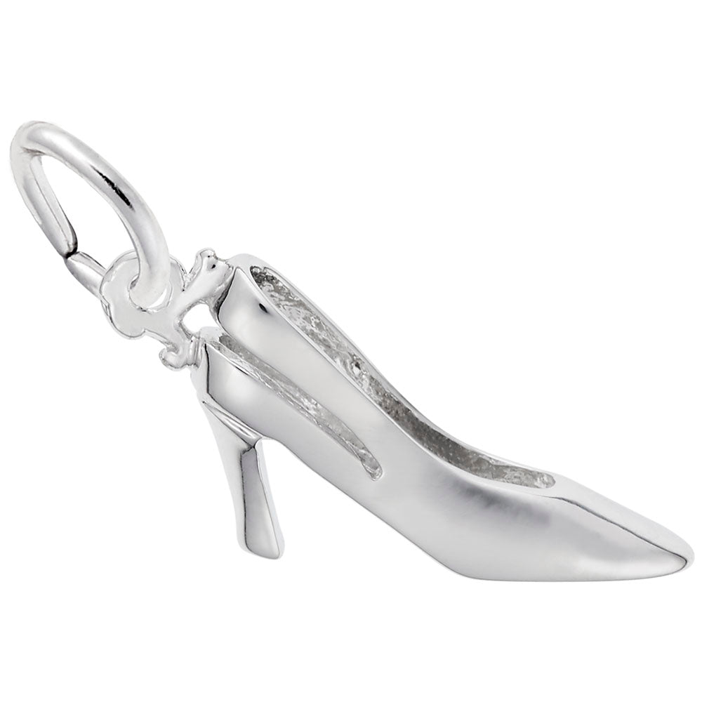Sling Back Shoe Charm in Silver