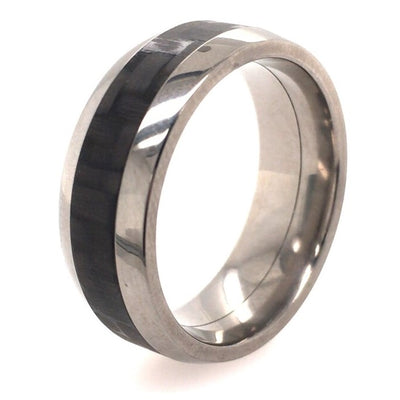 Fancy 8mm Wedding Band in Titanium