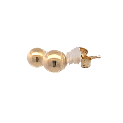 5mm Ball Studs in Yellow Gold