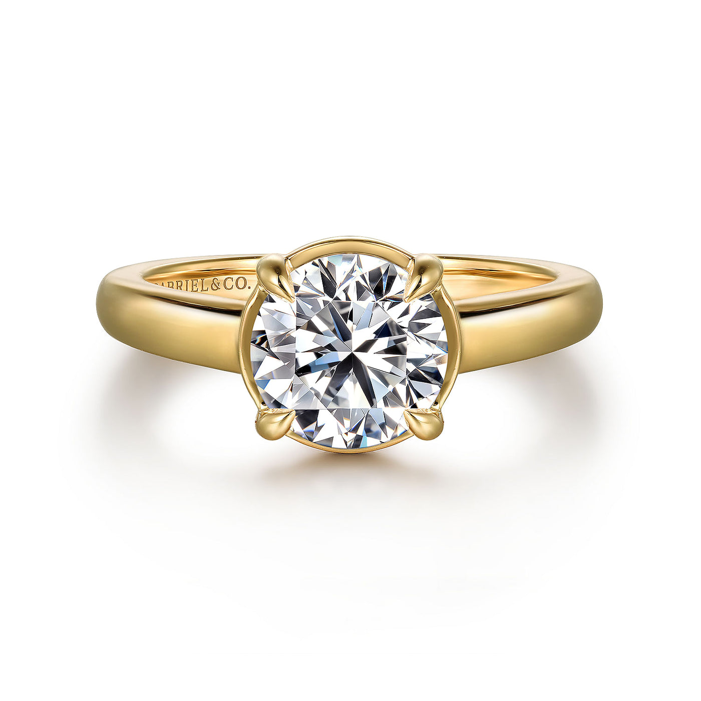 Gabriel & Co. 14KY Round Diamond Engagement Ring ER16491R6Y44JJ