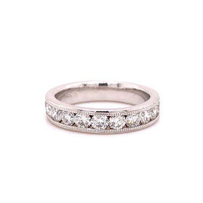 Estate Channel Set Diamond Band in White Gold
