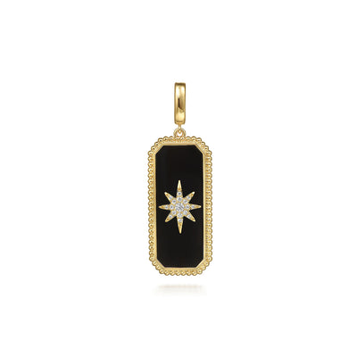 Diamod Bujukan Medallion in Yellow Gold by Gabriel & Co.