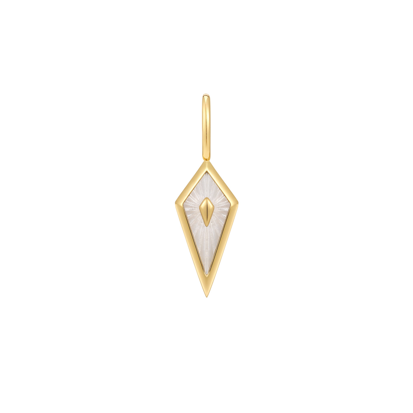 Mother of Pearl Kite Charm in Yellow Gold by Ania Haie