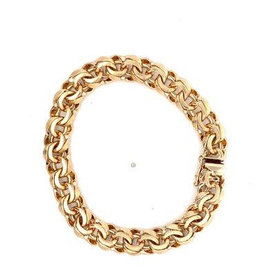 ESTATE Fancy Link Bracelet in Yellow Gold