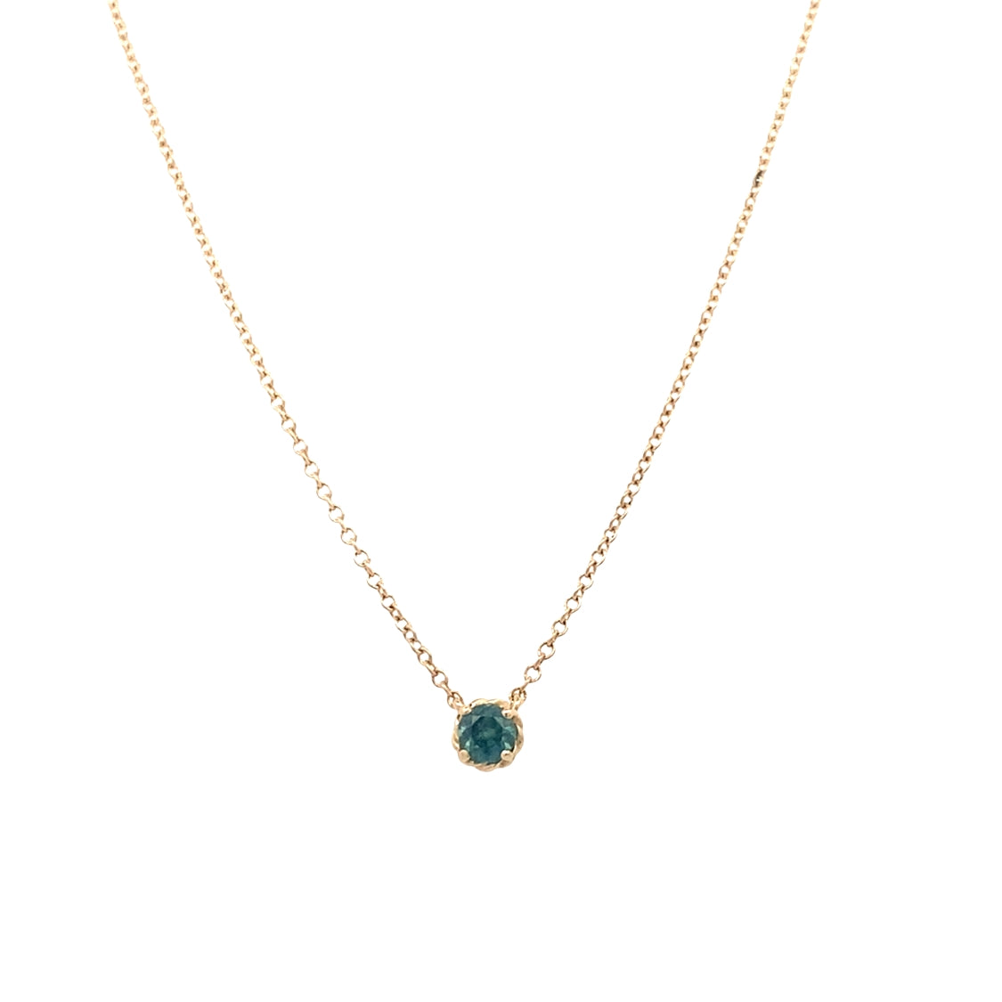 Montana Sapphire Solitaire Pendant in Yellow Gold by Beeghly & Co.