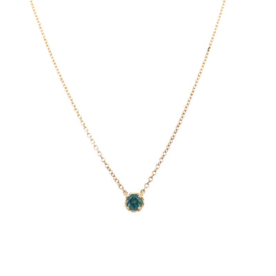 Montana Sapphire Solitaire Pendant in Yellow Gold by Beeghly & Co.