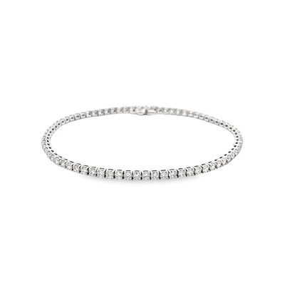 14 Karat White Gold Diamond Tennis Bracelet B401300-14WD