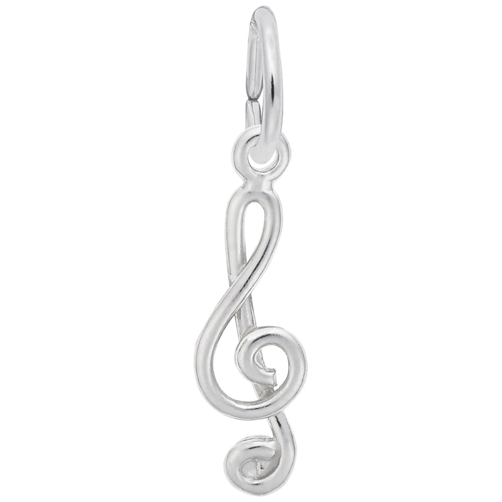 Rembrandt Sterling Silver Treble Clef Charm 291