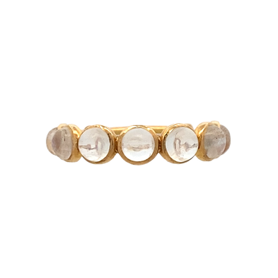 Moonstone Adjustable Ring in Yellow Gold