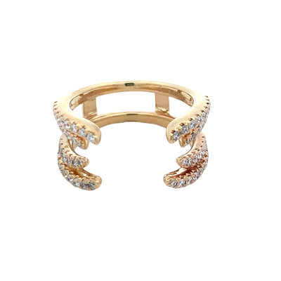 ESTATE Gabriel & Co. Diamond Wrap Ring in Yellowo Gold