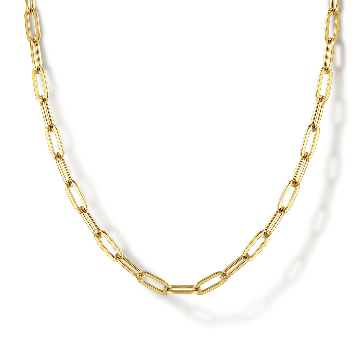 Paperclip Necklace in Yellow Gold by Gabriel & Co