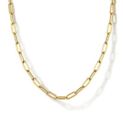 Paperclip Necklace in Yellow Gold by Gabriel & Co