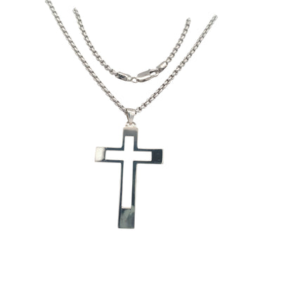 Open Cross Pendant in Silver