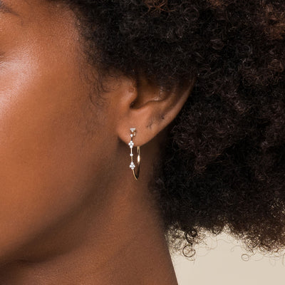 Large Diamond Hoops in Yellow Gold by Gabriel & Co.