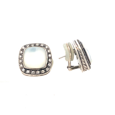 ESTATE David Yurman MOP Earrings in Silver