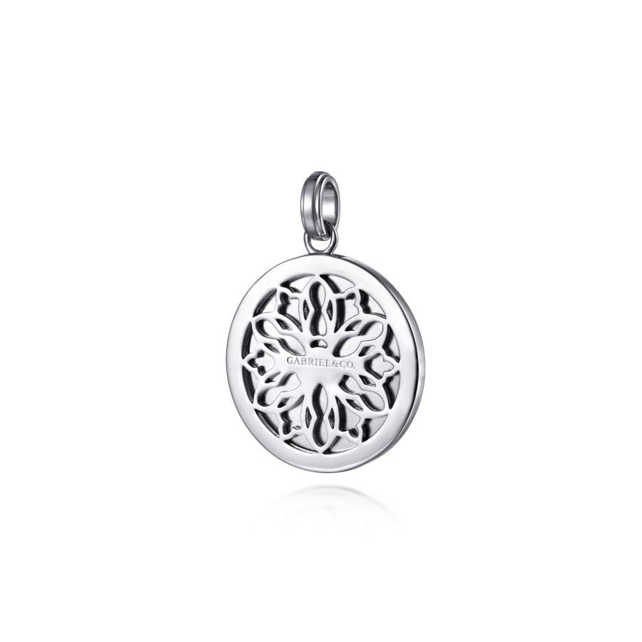 Compass Pendant in Silver by Gabriel & Co.