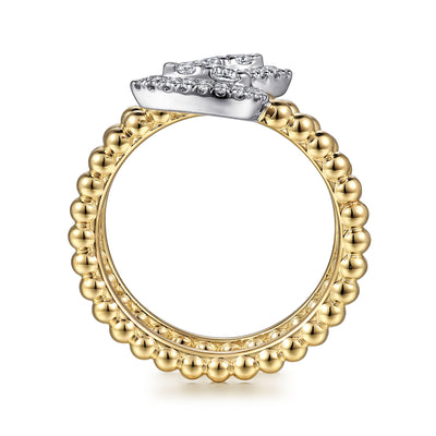 Pear-Shaped Diamond Wrap Ring in Yellow Gold  by Gabriel & Co.