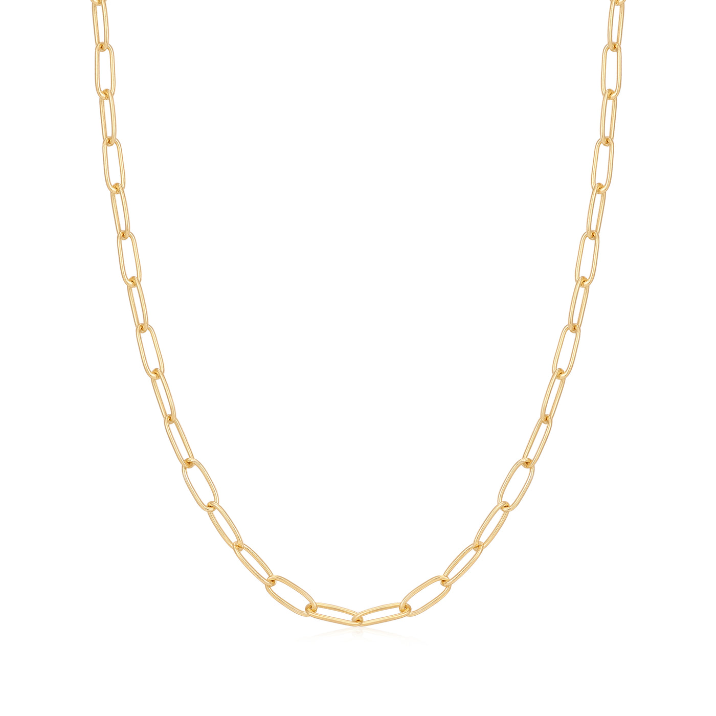 Fancy Link Charm Chain in Yellow Gold by Ania Haie