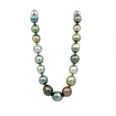 Multi-Colored Tahitian Pearl Necklace 14 Karat P4G 5058