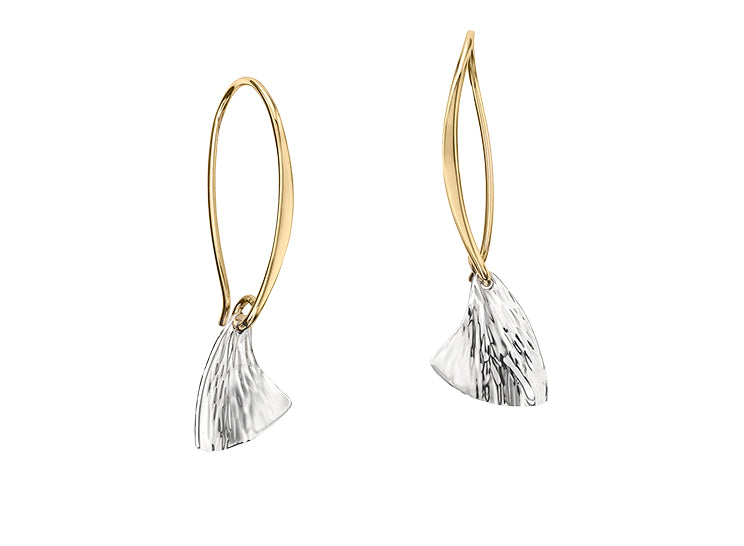E. L. Designs Sterling Silver/ Gold Drop Earrings EA88942