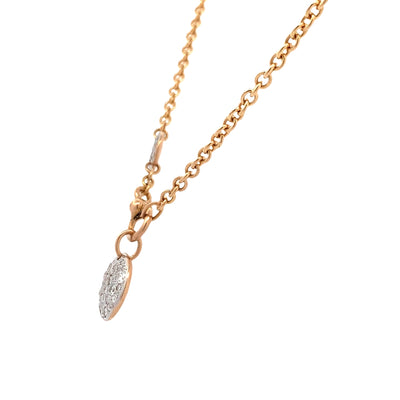 Estate Pomellato 18K Diamond Disc Necklace in Yellow Gold