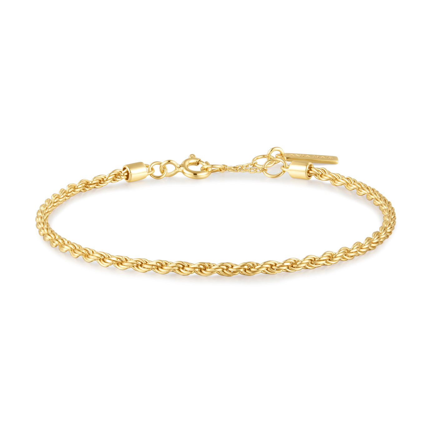 Twist Rope Chain Bracelet in Yellow Gold by Ania Haie