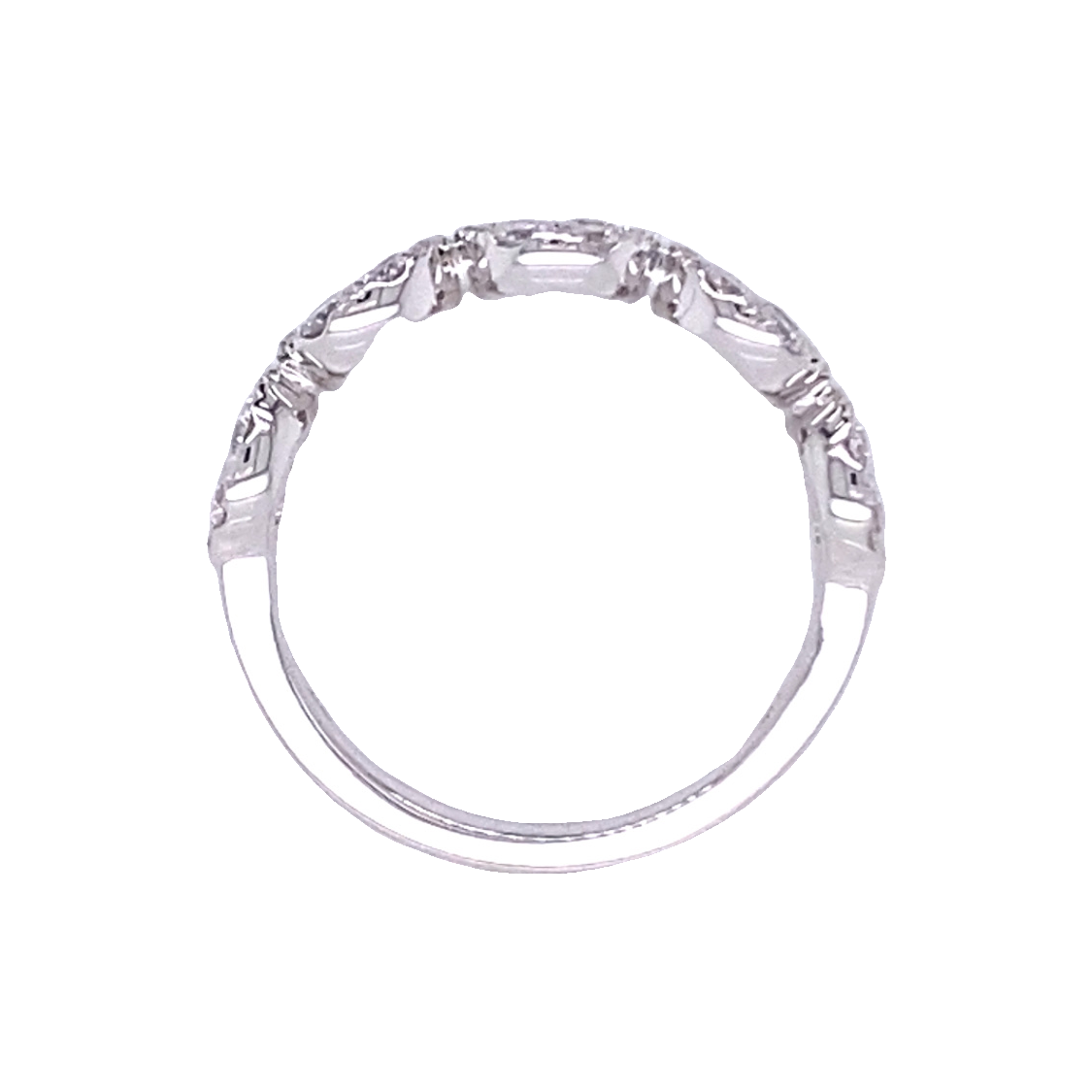 Diamond Cluster Ladies Ring in White Gold