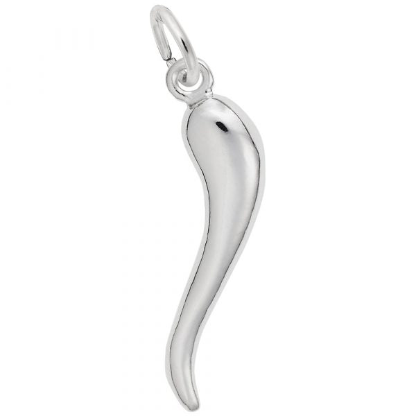 Rembrandt Q. C. Sterling Silver Italian Horn Charm 5635